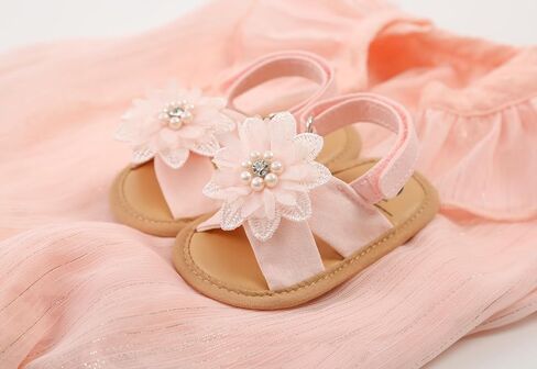 Infant Baby Boys Girls Summer Sandals Party Wedding Dress Flats Shoes Newborn Crib Shoes First Walkers Prewalkers 0-18 months in Kuwait