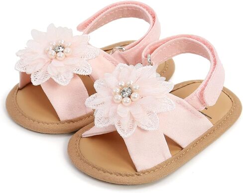 Infant Baby Boys Girls Summer Sandals Party Wedding Dress Flats Shoes Newborn Crib Shoes First Walkers Prewalkers 0-18 months in Kuwait