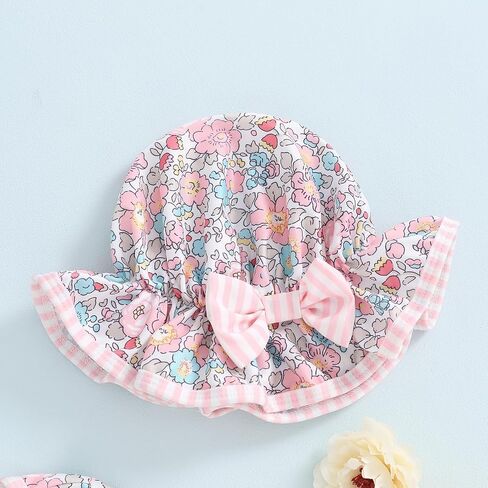 Baby Girl Rash Guard Swimsuit Floral One Piece Bathing Suit Infant Zipper Swimwear + Hat Sun Protection Beach Wear in Saudi Arabia