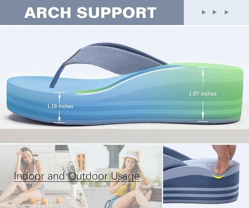 ONCAI Women’s Platform Flip Flops Trendy Dressy Womans Summer Sandals with Comfortable Flatform Arch Support Walking Outdoor Rubber Soles (US Size 5-11) in Saudi Arabia