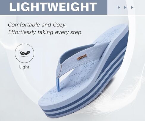 ONCAI Women’s Platform Flip Flops Trendy Dressy Womans Summer Sandals with Comfortable Flatform Arch Support Walking Outdoor Rubber Soles (US Size 5-11) in Saudi Arabia