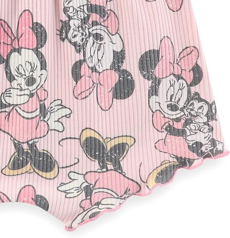 Disney Baby Lilo and Stitch Minnie Mouse Winnie The Pooh Girls Peplum T-Shirt and Shorts Outfit Set for Newborn and Infants in Saudi Arabia