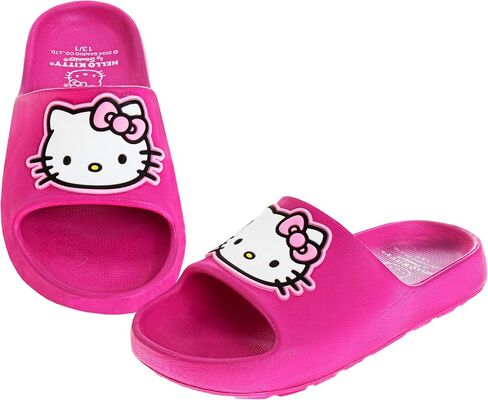 Josmo Sanrio Hello Kitty Slides Open Toe Sandals - Summer Beach Water Pool Shoes (الأحجام: Little Kid/Big Kid - البالغين) in Kuwait