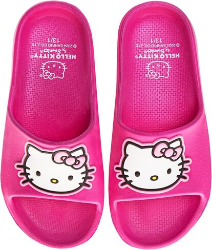 Josmo Sanrio Hello Kitty Slides Open Toe Sandals - Summer Beach Water Pool Shoes (الأحجام: Little Kid/Big Kid - البالغين) in Kuwait
