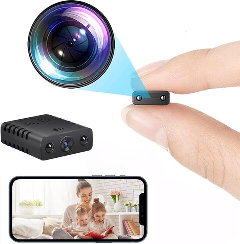 Mini Wireless WiFi Camera Security Camera HD 1080p Camera مع رؤية ليلية ، عرض عن بُعد للأمان مع iOS ، هاتف Android in Kuwait