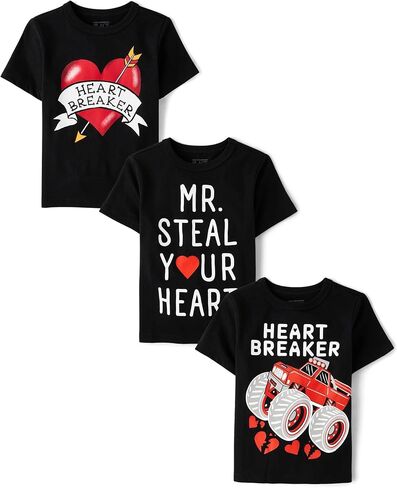 The Children's Place Baby Boys' and Toddler All Holidays Short Sleeve Graphic T-Shirts,multipacks in Saudi Arabia