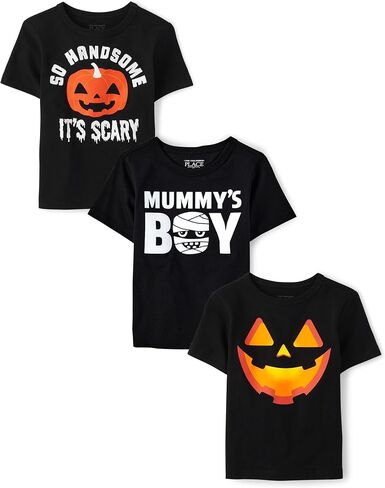 The Children's Place Baby Boys' and Toddler All Holidays Short Sleeve Graphic T-Shirts,multipacks in Saudi Arabia