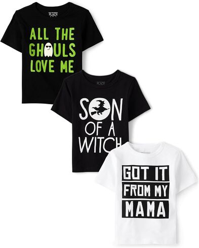 The Children's Place Baby Boys' and Toddler All Holidays Short Sleeve Graphic T-Shirts,multipacks in Saudi Arabia