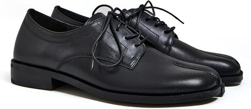 Women Neutral Oxford Shoes Lace-up Handmade Derby Faux Leather Flats Solid Ladies Shoes with Tabi Split Toe in Saudi Arabia