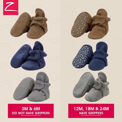 Zutano Unisex Fleece Baby Booties with Organic Cotton Lining, Newborn Essentials in Saudi Arabia