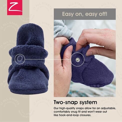 Zutano Unisex Fleece Baby Booties with Organic Cotton Lining, Newborn Essentials in Saudi Arabia