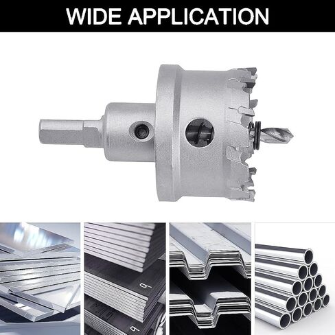 66.5mm (2-5/8 inch) Metal Steel Hole Saw with 2 Drill Bits, Hole Cutter for Thick Metal,Stainless Steel,Iron and Wood (66.5mm (2-5/8 inch)) in Saudi Arabia