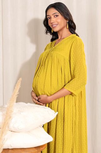 تم تمريض Janasya Maternity Kurta مع ميزة الرضاعة الطبيعية للنساء قبل وبعد الحوامل in Kuwait