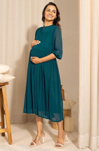 Janasya Maternity Nursing Kurta Set With Breastfeeding Feature for Pre and Post Pregnant Women in Saudi Arabia