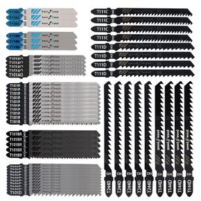 52PCS T Shank Jigsaw Blades Set,BeQell HCS/HSS Jig Saw Blades for Wood, Plastic and Metal Cutting(T118A,T118B,T101AO,T101B,T101BR,T101D,T111C,T11D,T144D,T244D)
