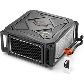 Abestorm Air Filtration System with 3-side Air Intake, High Airflow Workshop Dust Collector with Remote Control, Ideal for Woodworking Shops and Home Studios, Timer, and 2-speed Adjustment