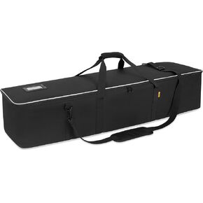 Multifunctional Tripod Bag 40 X 9.5 X 9.5 Inches / 101.5 X 24 X 24 cm Heavy Duty Tripod Carrying Case with Handle for Microphone Stands, Lights, Speakers, Cameras, Booms, Black