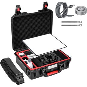 Waterproof Hard Case Kit for Starlink Mini Accessories,Travel Carrying Case for StarlinkMini Dish,Compatible with Pipe Adapter,Kickstand,Tripod Adapter,Power Supply,Cable and Other Accessories