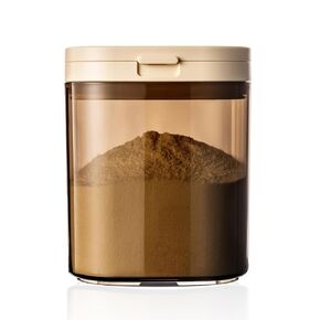 Travel Formula Dispenser, Portable Milk Powder Container Formula Holder, Flip Top Formula Container to Go with Magnetic Spoon & Date Marker, 600g 1200ml Brown