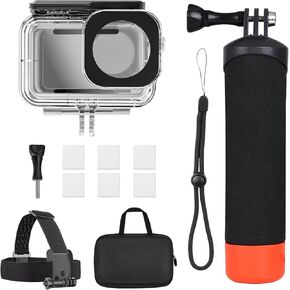 JYMOVA Waterproof Case for DJI Action 5 Pro, Diving Housing Case, Floating Handle, Head Strap, Storage Carrying Case for DJI Osmo Action Diving Accessory Kit for DJI OSMO Action 5 Pro/4/3