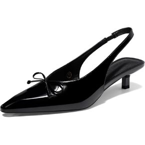 Coutgo Womens Slingback هريرة منخفضة الكعب اللباس أحذية مغلقة مقبلة إصبع القدم زلة على مضخات العمل