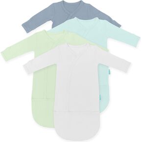 PurComfy Supersoft Baby Sleeper Gowns, Premium Bamboo Viscose Infant Nightgown Sleepers Preemie Newborn Snap Bundler in Kuwait