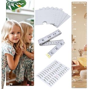 Growth Chart Mirror, Children's Growth Chart Mirror, Puzzle Mirror Growth Chart for Kids, Mirror Growth Chart for Wall, Bedroom Wall Decor, Foldable Height Measuring Mirror