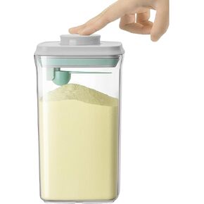 Airtight Food Storage Container Formula Container Formula Dispenser with Spoon BPA-Free Milk Powder Container for Home Travel 2000ML / 2.1Qt / 900g, No Scraper Design