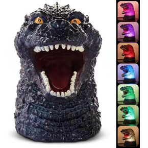 WLHONG Dinosaur Night Light, Color Changing Silicone Night Lights with Touch Sensor, Portable Rechargeable LED Children Adults Lamp for Bedroom, Gaming Room Decor, Monster Gifts for Boys Man