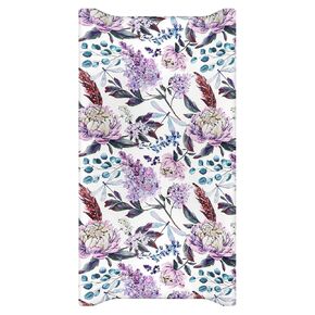 Changing Pad Cover, Ultra Soft Breathable Diaper Baby Changing Table Covers for Girls & Boys, 32 X 16 Inches Stretchy Fitted Changing Pad Sheets for Changing Pads Liners, Purple Floral