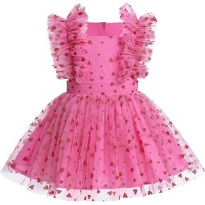 AWIBMK Baby Girls 1st Birthday Outfit Colorful Polka Dots Princess Tutu Dress Cake Smash Clothes for Photo Shoot