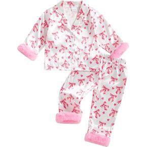 One opening Boy Girl Baby Pajamas Satin Toddler Pajamas Button Down Sleep Suit Kids Pajamas Set Boys Pajamas Girls Pjs