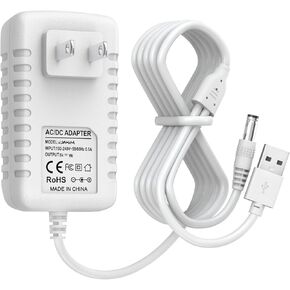 Power Cord for Ingenuity InLighten, Simple Comfort, Swing'n Go Baby Swing Charger, 2-in-1 Swing Charging Cable with USB A & DC Plug, 5V Power Adapter