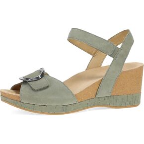 Dansko Stella Multi-Strap Wedge Sandal for Women - Cork/EVA Wedge with Arch Support -Fully Adjustable Straps-Lightweight Rubber Outsole