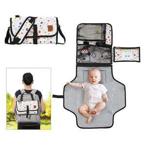 Baby Portable Diaper Changing Pad, Waterproof Portable Changing Pad, Travel Changing Station for Infant Girl & Boy with Medicines Wipes Sacks Pocket, Newborn Baby Gift & Essential by Dreamland Delight