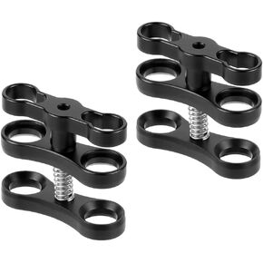 2pcs 1" Underwater Ball Clamp for Diving Camera Arm, Compatible with GoPro Action Camera and Flashlight Arms (CLAMP-2)