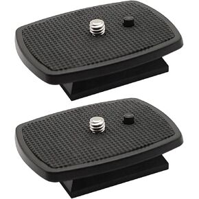 2 Pcs 42mm Tripod Quick Release Plate Camera Mounting Adapter Parts Replacement, QR Plate Replacement for Ambico V-0554 Promaster 6100 6160 Vivitar V3000 Hakuba S-4500 Velbon Sherpa Tripod Mount 1 5/8
