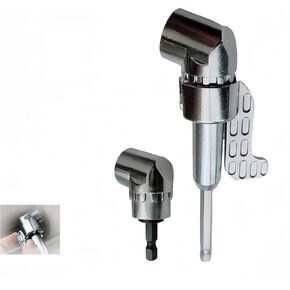 2 PCS 105 Degree Right Angle Drill Adapter ，Hex Shank Magnetic Socket Right Angle Screwdriver Attachment Power Drill Adapters，2025 Upgrade Right Angle Drill Attachment, for Screwdriver Drill ﻿ ﻿ ﻿
