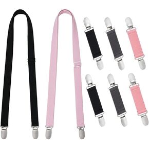 Winter Elastic Mitten Clip Stainless Steel Gloves Clips Elastic Hat Coat Clips for Infant Toddler Kids Baby Adults Dress Cinch String Sweater Cardigan Shawl Dress Attachment Straps