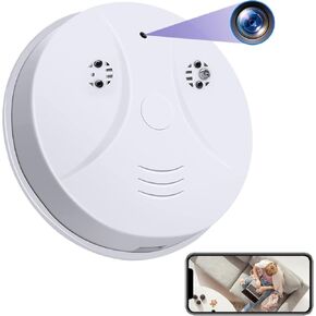 Hidden Camera Smoke Detector Wireless WiFi Camera HD 1080P Video Small Camera with Night Vision and Motion Detection, Indoor Camera for Home, No Sound