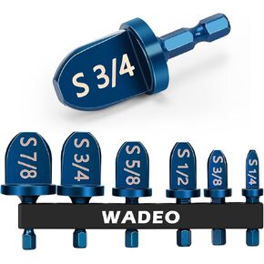 WADEO Swage Tool HVAC Repairing Set, Air Conditioner Copper Tube Expander Swaging Tool, Copper Pipe Boring Drill Bits with 6 Different Drill Bits Size 1/4'', 3/8'', 1/2'', 5/8'', 3/4'', 7/8''