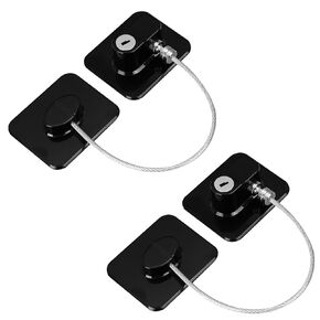 Refrigerator Locks (2 Pack), Baby Proof Cabinet Locks with Keys, Baby Cabinet Locks, Multi Functional use (New Black)