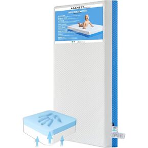 Crib Mattress,Breathable Baby Mattress for Infant,Memory Foam Toddler Bed Mattress,with 2 Waterproof and Washable Removable Covers,Standard Size