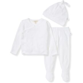 Burt's Bees Baby Unisex Baby Take Me Home Set, 3-Piece Top, Pant, and Hat Bundle, 100% Organic Cotton