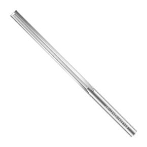 2.5mm Chucking Reamer, Tungsten Carbide Lathe Reamer H7 4 Straight Flutes, 100mm Round Shank, for Milling and Cutting Stainless Steel, Alloy, and Copper Metals