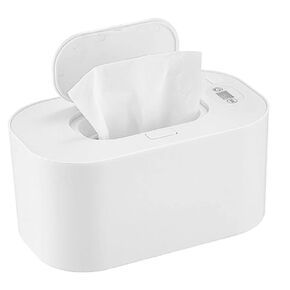 Baby Wipe Warmer Baby Wet Wipes Dispenser Intelligent Adjustable Temperature Heating Control Wipes Warmer for Newborn Baby, Baby Shower Gifts (White)