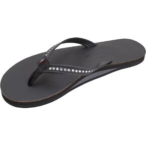 Rainbow Sandals Women's Single Layer Premier Leather w/Swarovski Crystal Narrow Strap in Kuwait