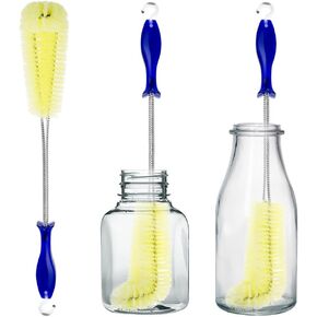 Long Bottle Brush Cleaner -16" Bottle Cleaning Brush Flexional Water Bottle Cleaner Washer Tool for Water Bottles,Cup,Tumblers or Wine Stemware