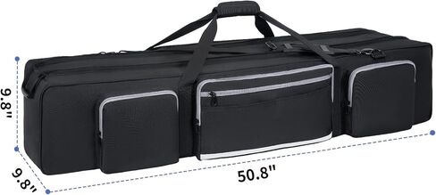 IBVIVIC Tripod Bag, 50.8" Tripod Carrying Case with Padded Divider | Light Stands Bag Dual Zipper for Monopods, Speaker Stands, Gear, Mic Stand, Tent Pole in Saudi Arabia