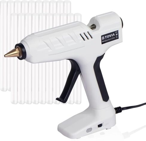 طقم مسدس غراء ساخن عالي درجة الحرارة مع التبديل ، T Tovia بالحجم الكامل 120 واط ، مدفع غراء ذوبان ثقيل مع 20 مساءً عصي الغراء الصافية لحرف DIY ، والزينة ، والإصلاحات السريعة ، والهدايا in Kuwait